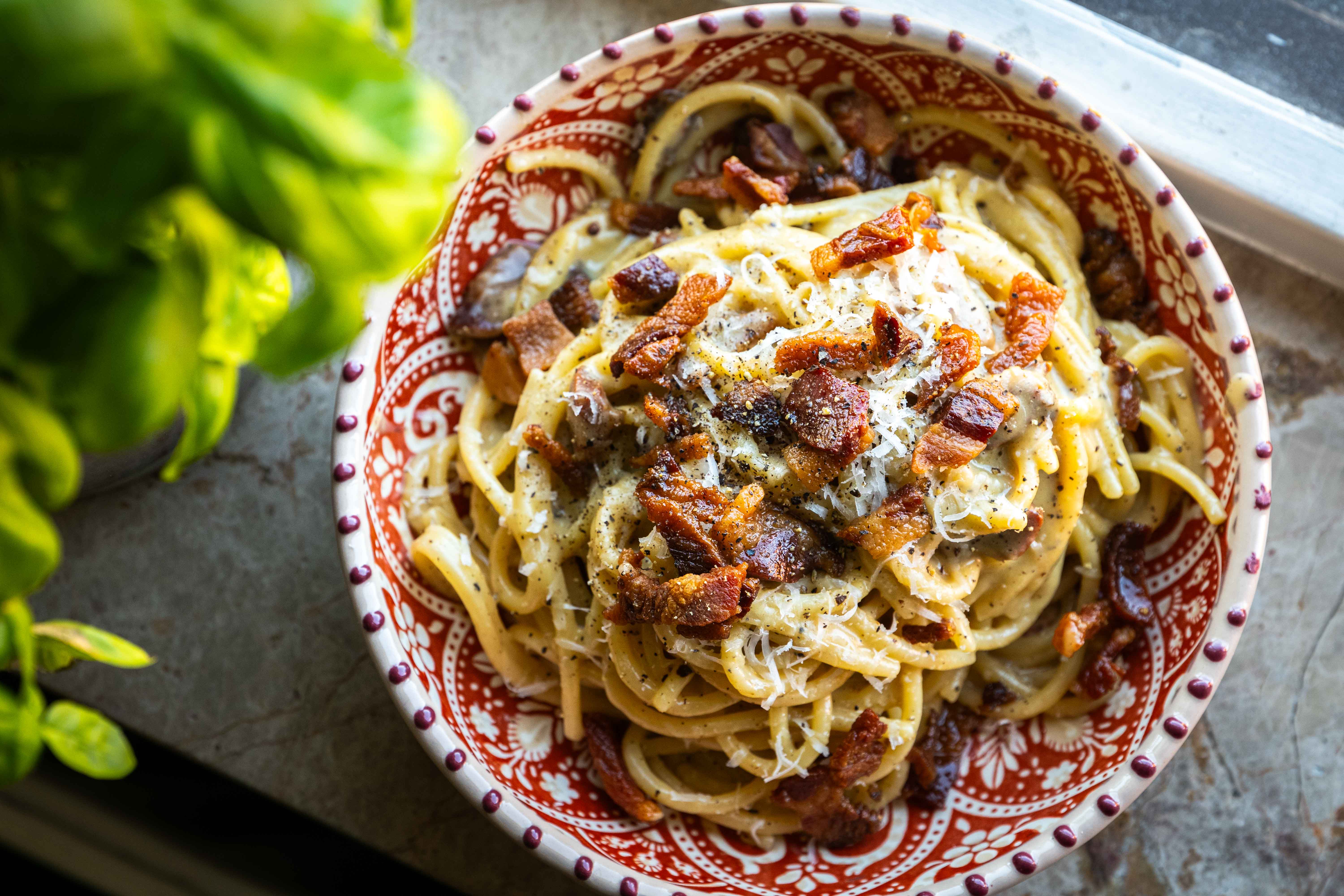 Spaghetti Carbonara uden fløde